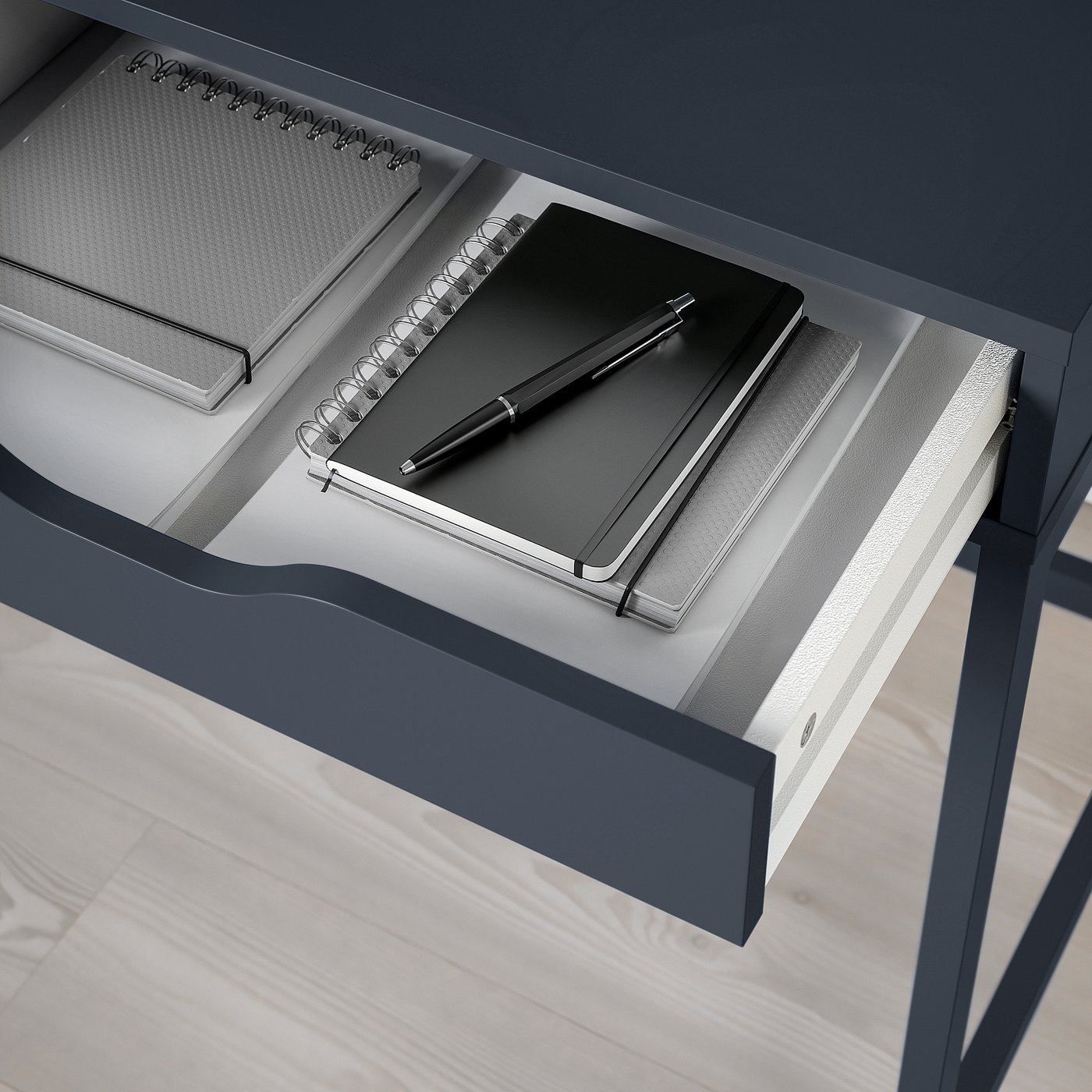 ALEX desk, black-blue, 52x227/8