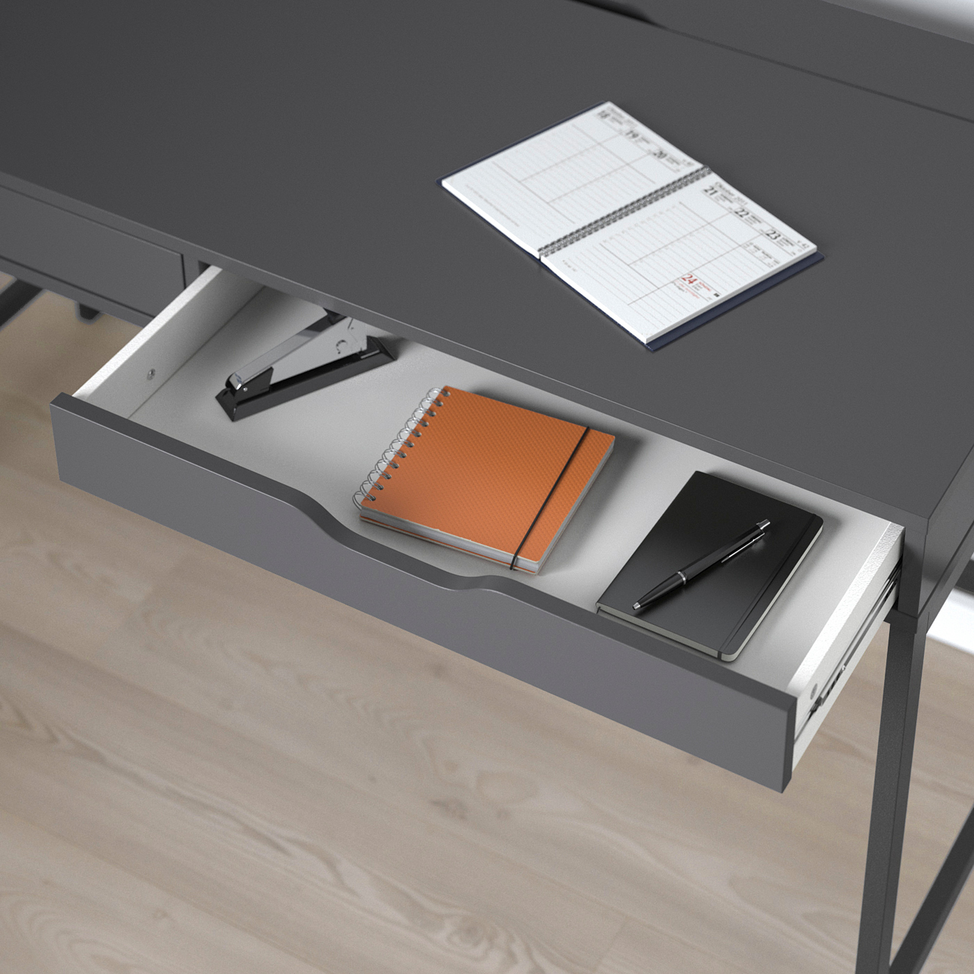 ALEX Desk, gray, 51 5/8x23 5/8" IKEA