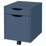 ALEX Drawer unit, black-blue, 14 1/8x19 5/8 "