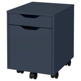 ALEX Drawer unit on casters, black-blue/black, 14 1/8x19 5/8 "
