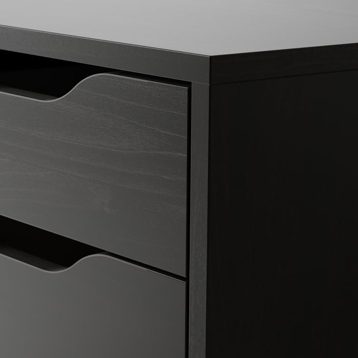 ALEX drawer unit on casters, blackbrown, 141/8x297/8" IKEA