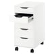 ALEX Drawer unit on casters, with insert white/black, 14 1/8x29 7/8 "