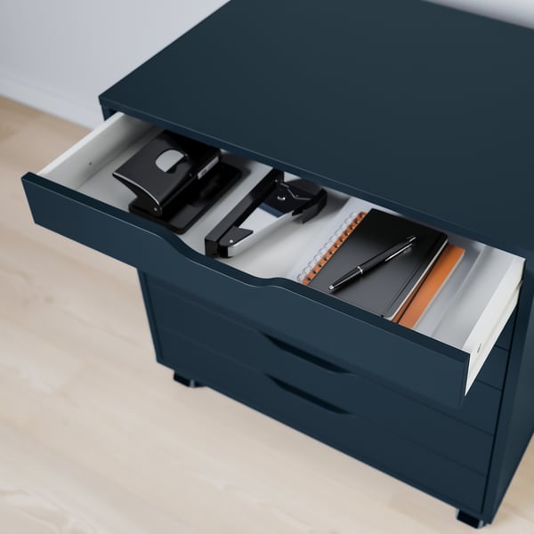 Alex Drawer Unit On Casters Blue Ikea
