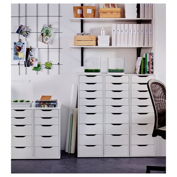 Beste ALEX Drawer unit with 9 drawers, white, 14 1/8x45 5/8