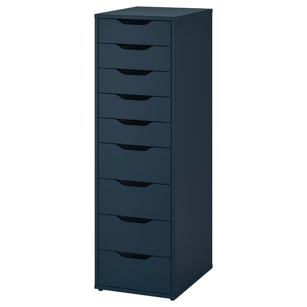Alex Drawer Unit With 9 Drawers Blue Ikea