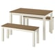 ÅLHULT / ÅLHULT Table and 2 benches, beige/brown/beige/brown, 47 1/4x31 1/2 "