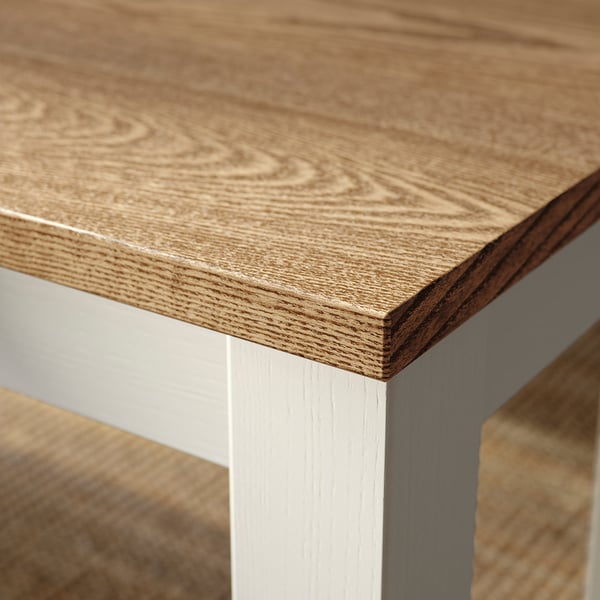 ÅLHULT / ÅLHULT Table and 2 benches, beige/brown/beige/brown, 47 1/4x31 1/2 "
