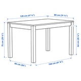 ÅLHULT / ÅLHULT Table and 2 benches, beige/brown/beige/brown, 47 1/4x31 1/2 "