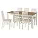 ÅLHULT / ÅLHULT Table and 6 chairs, beige/brown/Kabusa light beige beige, 66 7/8x31 1/2 "