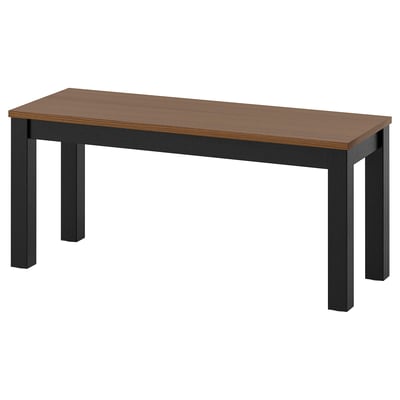 ÅLHULT Bench, black/brown, 40 1/2x14 1/8 "