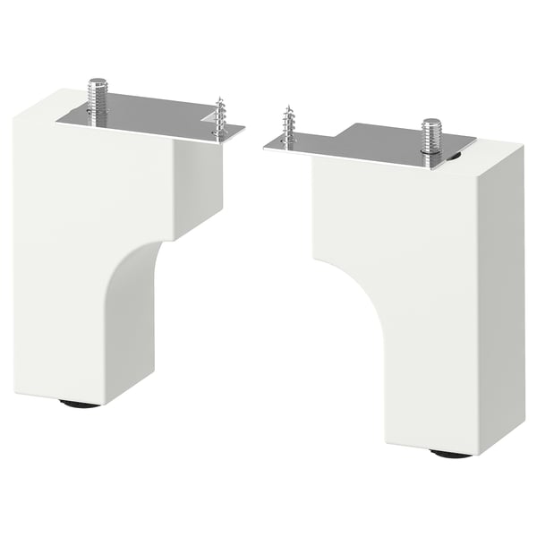 ALMAÅN Leg, white, 4 1/2 "