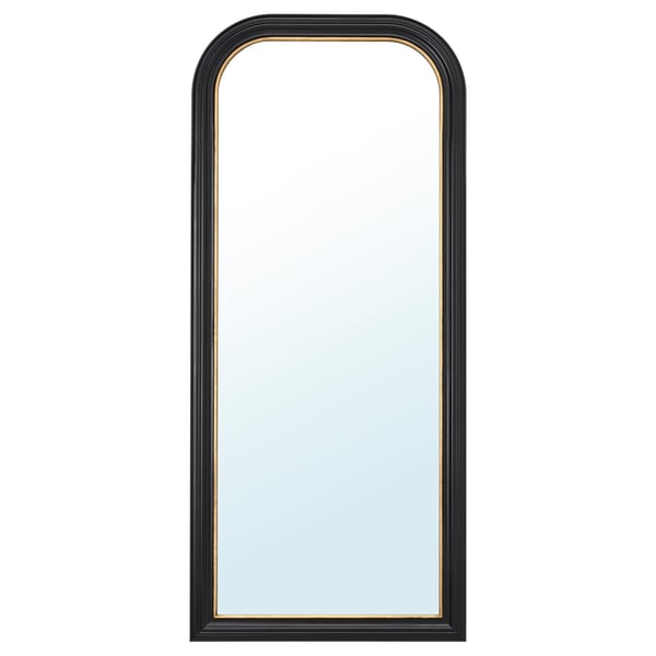 ALMARÖD Mirror, black, 29 1/2x66 7/8 "