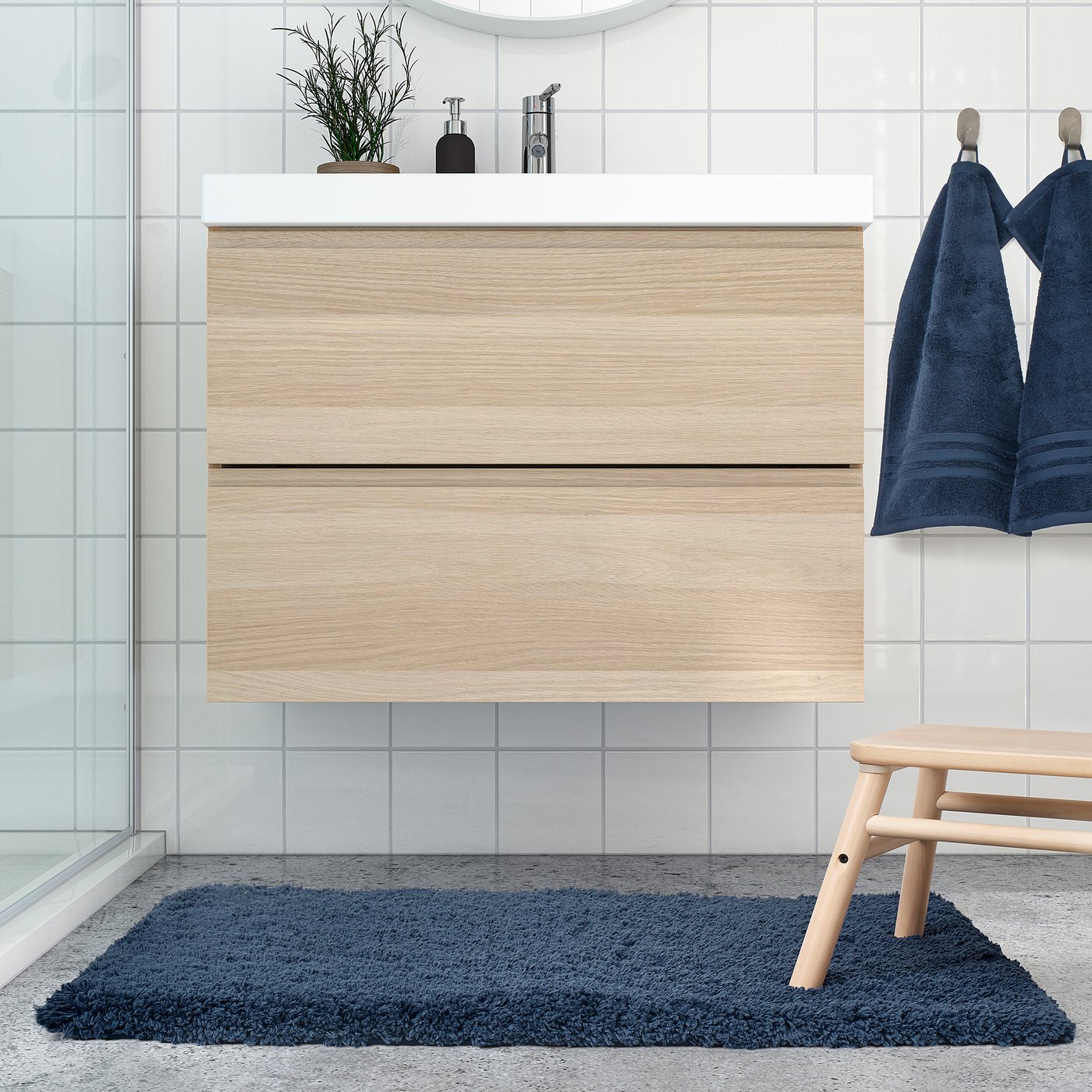 Bath mat, dark blue 4