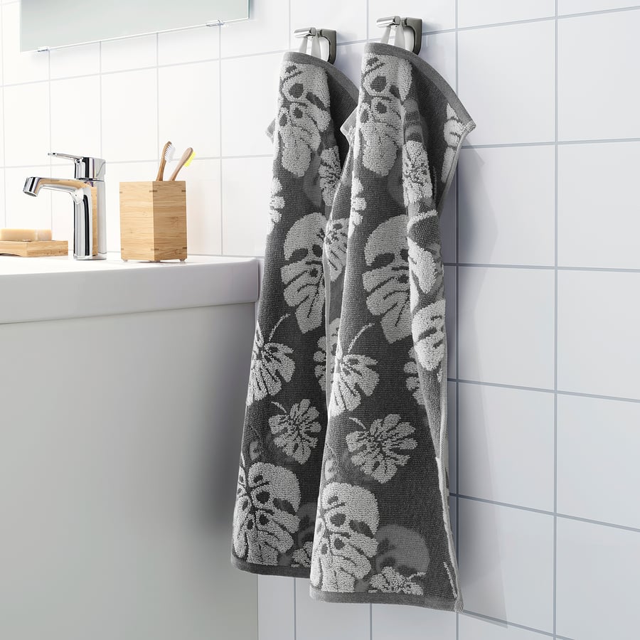 ALSKABÄCKEN Hand towel, gray, 16x28" IKEA
