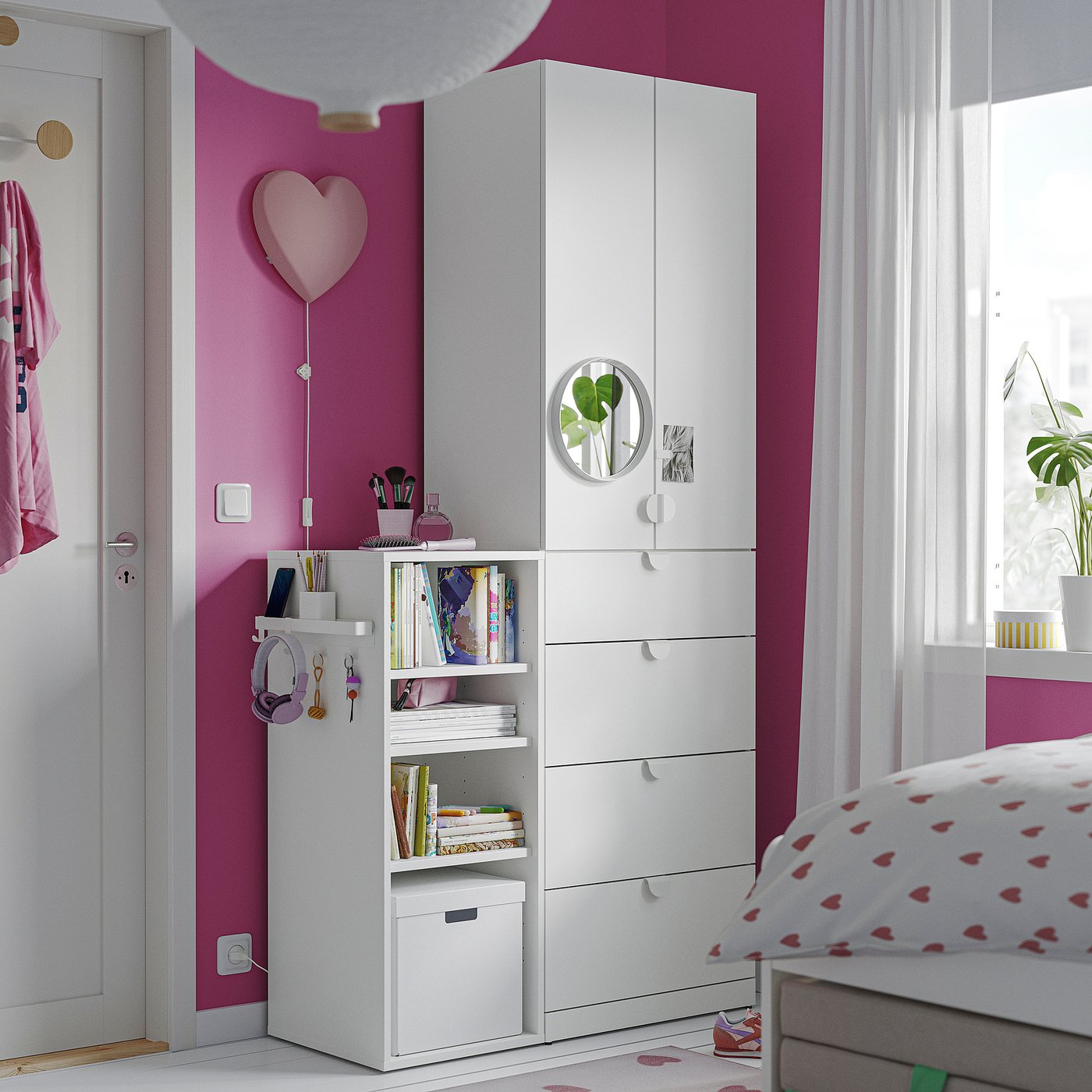 ALTARLIDEN hook rack, with storage/white - IKEA