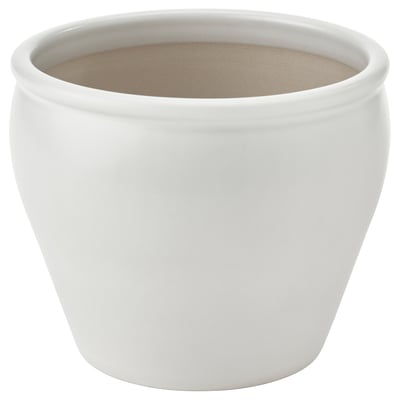 AMBRARÖNN Plant pot, indoor/outdoor/white, 6 "