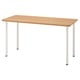 ANFALLARE / ADILS Desk, bamboo/white, 55 1/8x25 5/8 "