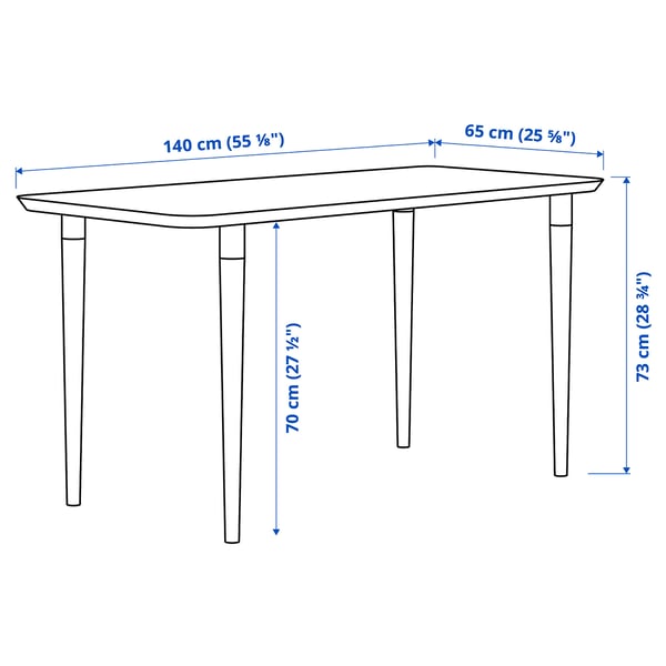 ANFALLARE / HILVER Desk, bamboo, 55 1/8x25 5/8 "