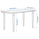 ANFALLARE / HILVER Desk, bamboo, 55 1/8x25 5/8 "