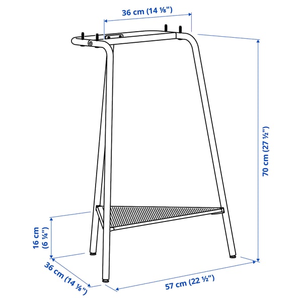 ANFALLARE / TILLSLAG Desk, bamboo/white, 55 1/8x25 5/8 "