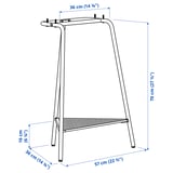 ANFALLARE / TILLSLAG Desk, bamboo/white, 55 1/8x25 5/8 "