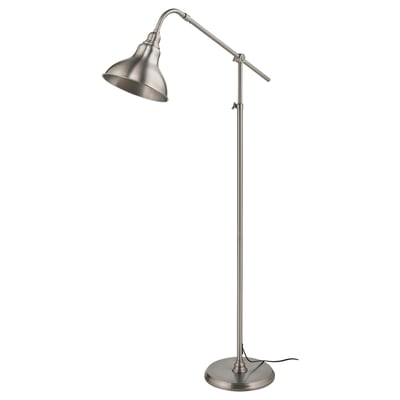 ANKARSPEL Floor/reading lamp with LED bulb, pewter effect