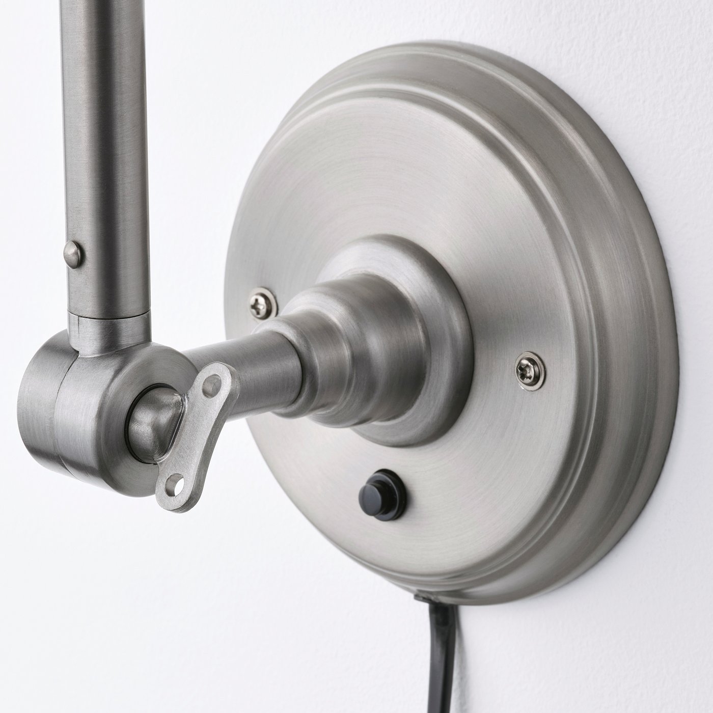 ANKARSPEL wall lamp, pewter effect - IKEA