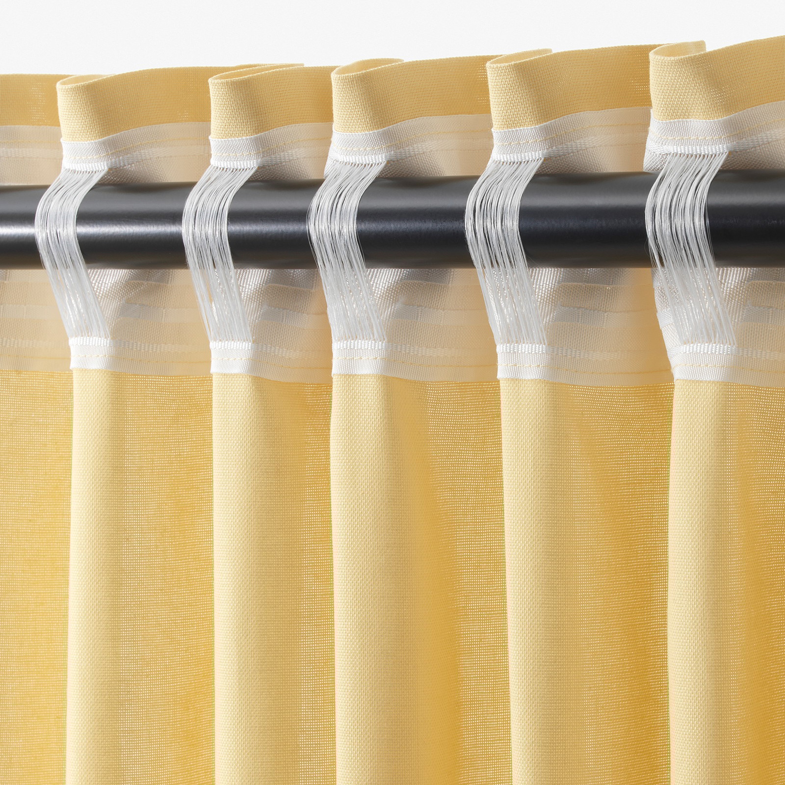 ANNALOUISA Curtains, 1 pair, light yellow, 57x98" IKEA