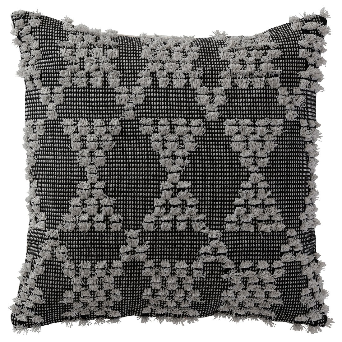 ANNAMETTE Cushion cover, gray/black, 20x20" IKEA
