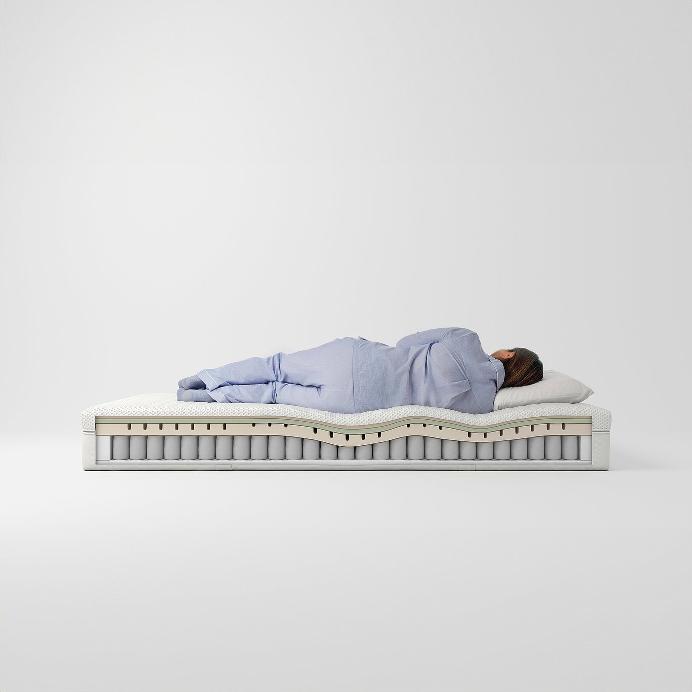 ÅNNELAND hybrid mattress, medium firm/white, Queen - IKEA