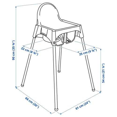 Illustration with measurements for the product: ANTILOP.