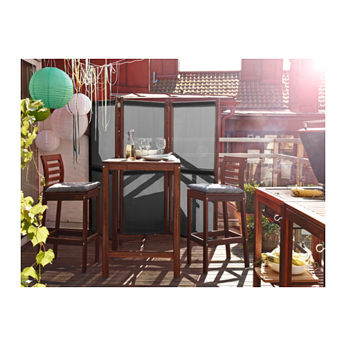 ÄPPLARÖ Bar stool with backrest, outdoor IKEA