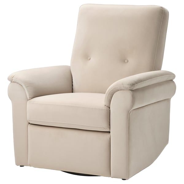 ARNÄSVALL Recliner rocker and swivel armchair, Hakebo beige