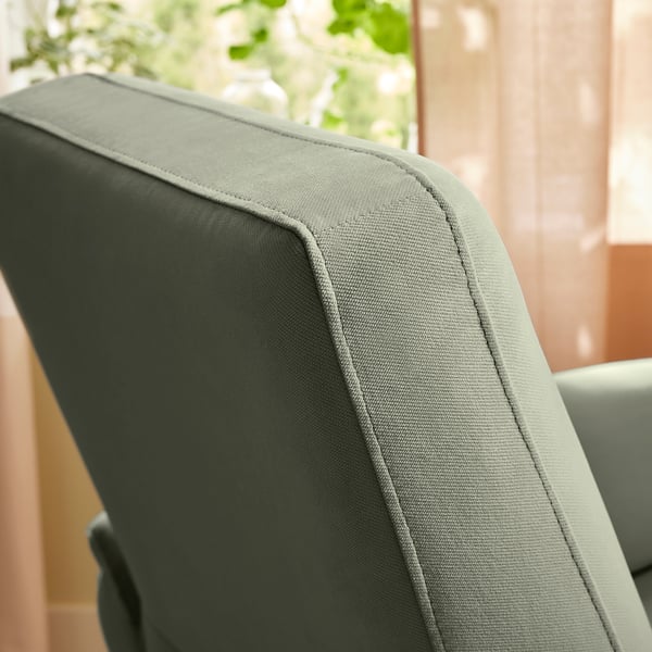 ARNÄSVALL Recliner rocker and swivel armchair, Hakebo gray-green