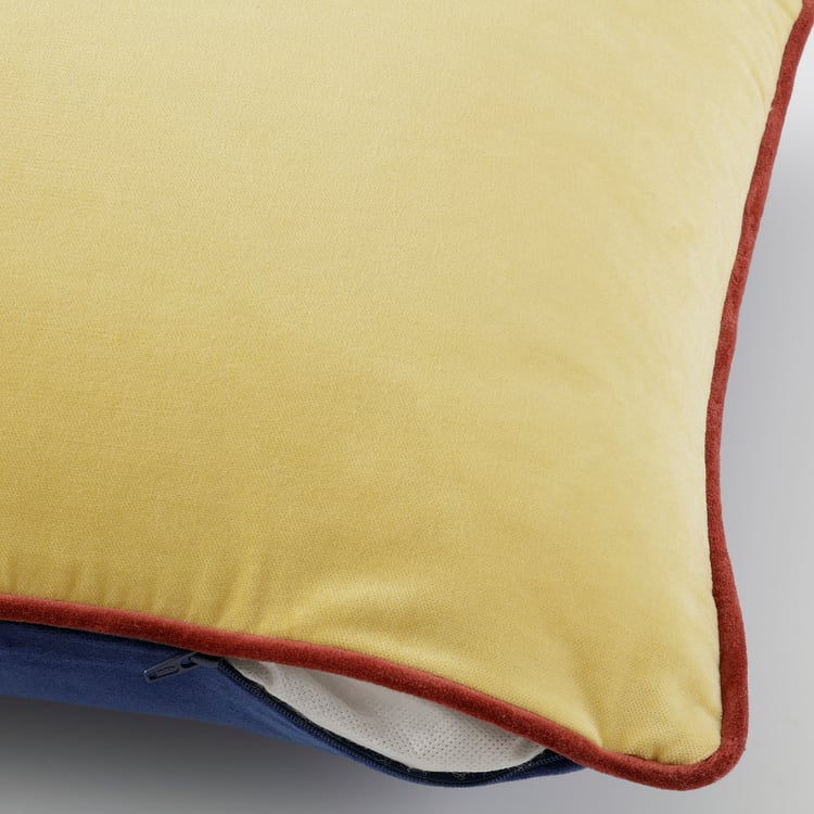 AROMATISK cushion cover, blue/yellow, 16x23" IKEA
