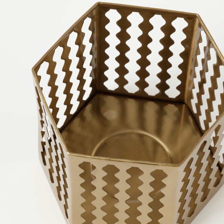 AROMATISK Tealight holder, gold, 4" IKEA