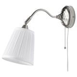 ÅRSTID Wall lamp with LED bulb, nickel plated/white