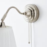 ÅRSTID Wall lamp with LED bulb, nickel plated/white
