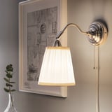 ÅRSTID Wall lamp with LED bulb, nickel plated/white