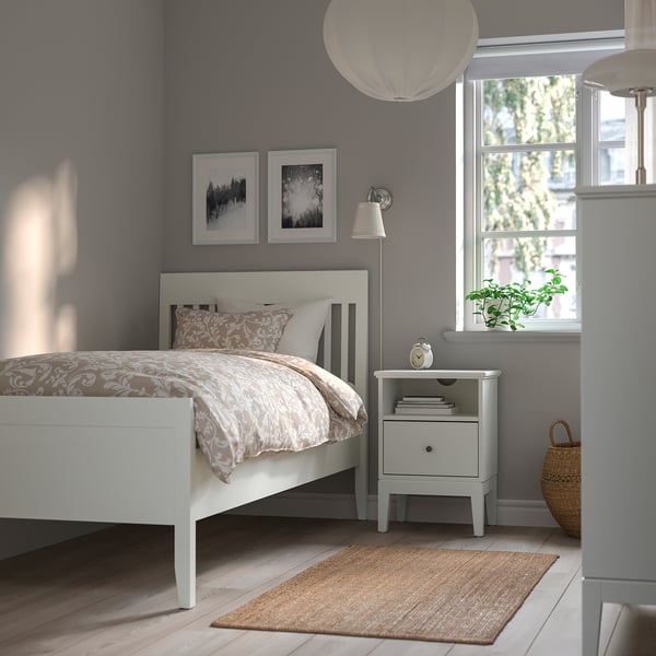 ÅRSTID Wall lamp with LED bulb, nickel plated/white