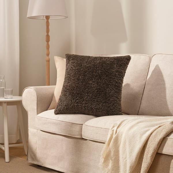 ÅSJORDFLY Cushion cover, brown, 20x20 "
