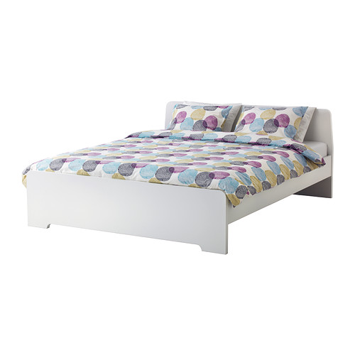 ASKVOLL Bed frame IKEA Adjustable bed sides allow you to use mattresses of different thicknesses.