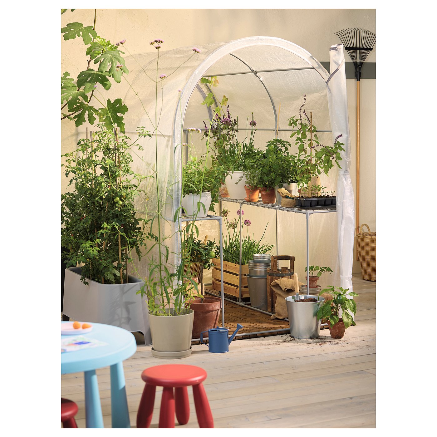 IKEA アスパラン ASPAREN greenhouse, transparent white, 95x32x162 cm - IKEA