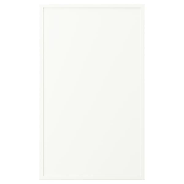 ASPUDDEN: white cabinet, rectangular, simple design, made from particleboard, fibreboard, plastic edging, and plastic foil.