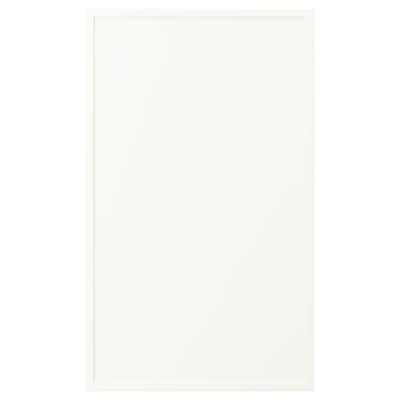 ASPUDDEN: white cabinet, rectangular, simple design, made from particleboard, fibreboard, plastic edging, and plastic foil.