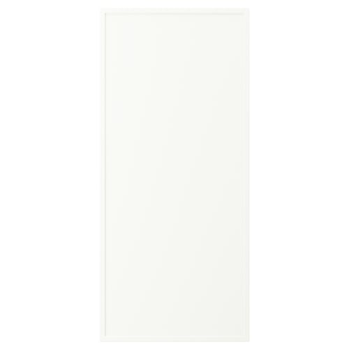 An ASPUDDEN rectangle in white, made of particleboard and fibreboard with plastic edging and foil.