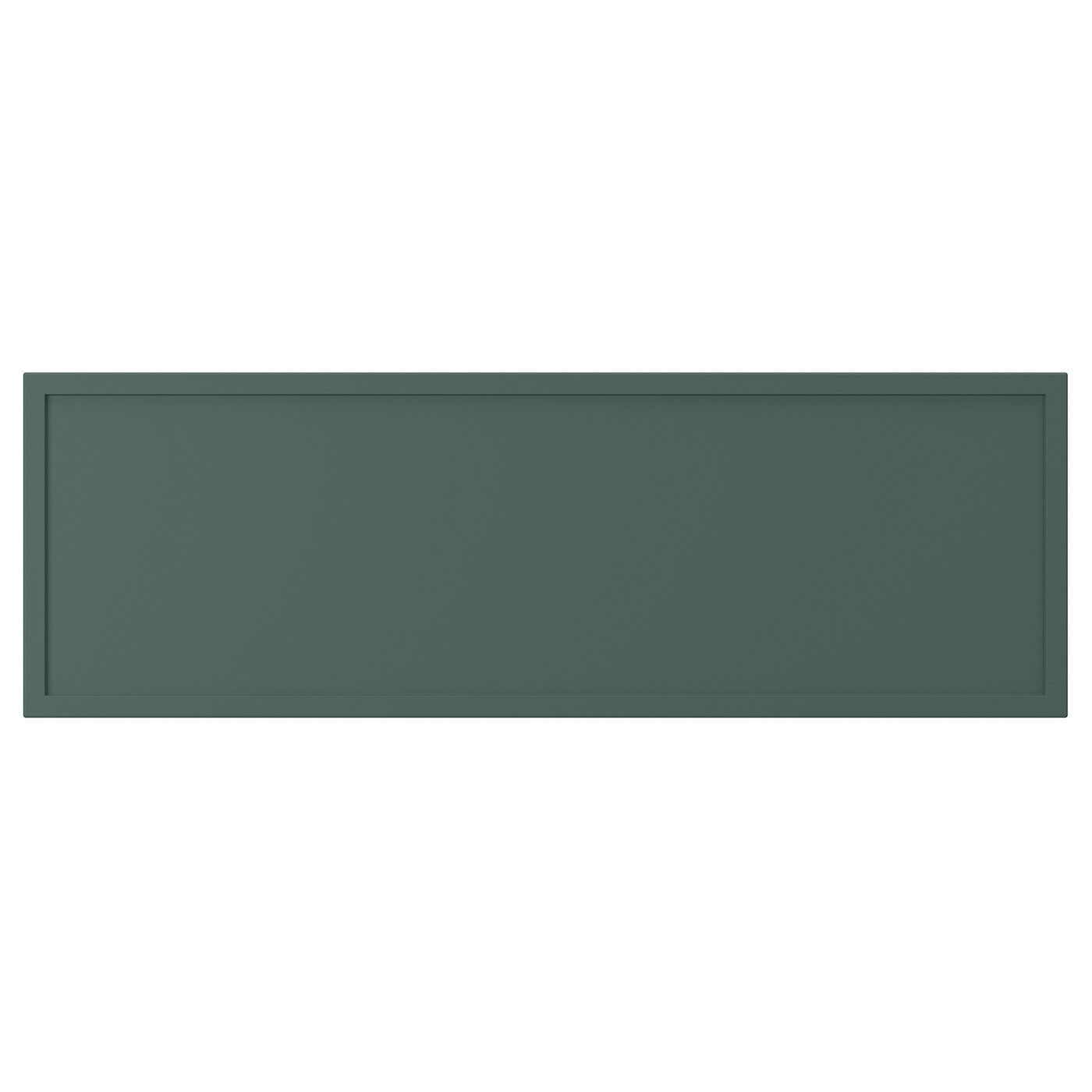 ASPUDDEN drawer front, dark gray-green, 30x10