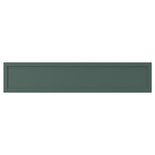 ASPUDDEN Drawer front, dark gray-green, 24x5 "