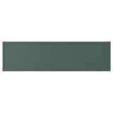 ASPUDDEN green cabinet door, thin frame, dark grey-green, rectangular, modern design.