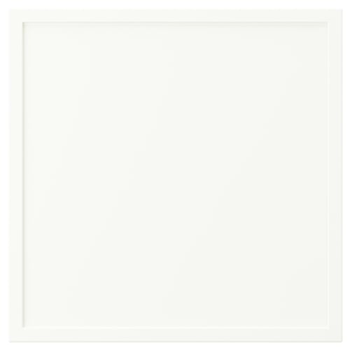 ASPUDDEN white cabinet, square, simple design, made of particleboard and fibreboard with plastic edging.